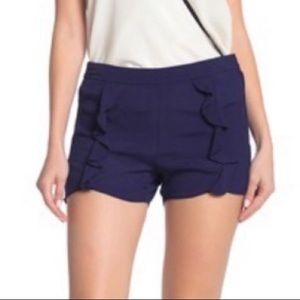 KUT from the Kloth Blue Ruffle Shorts